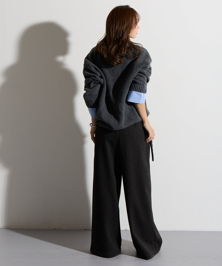 ウエストラップワイドパンツ