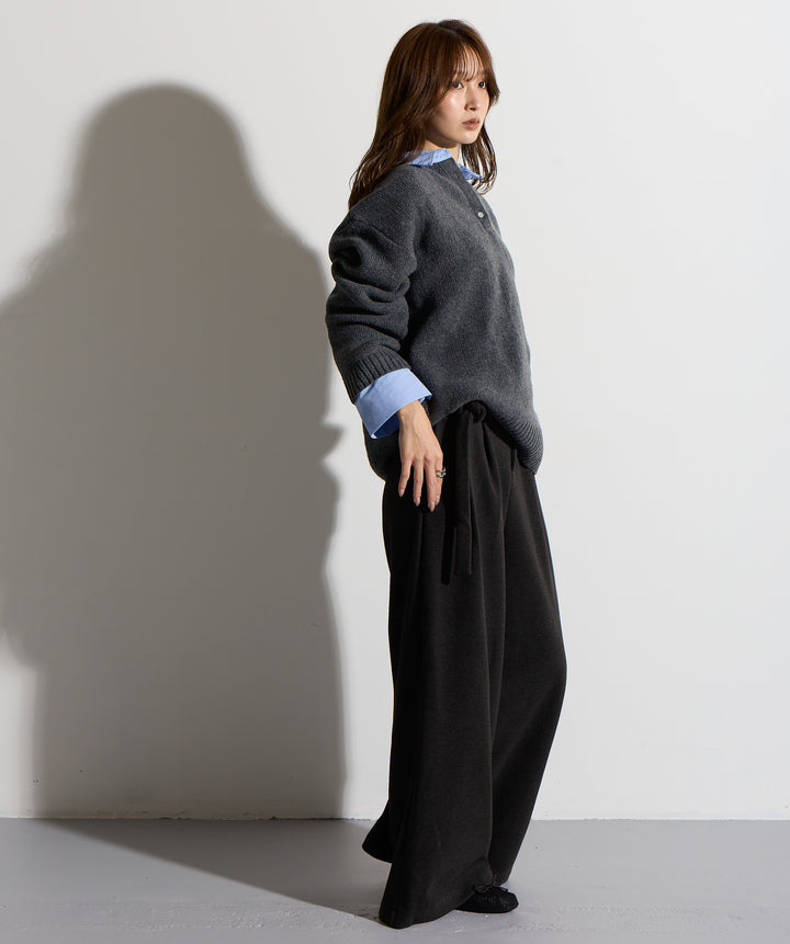 ウエストラップワイドパンツ