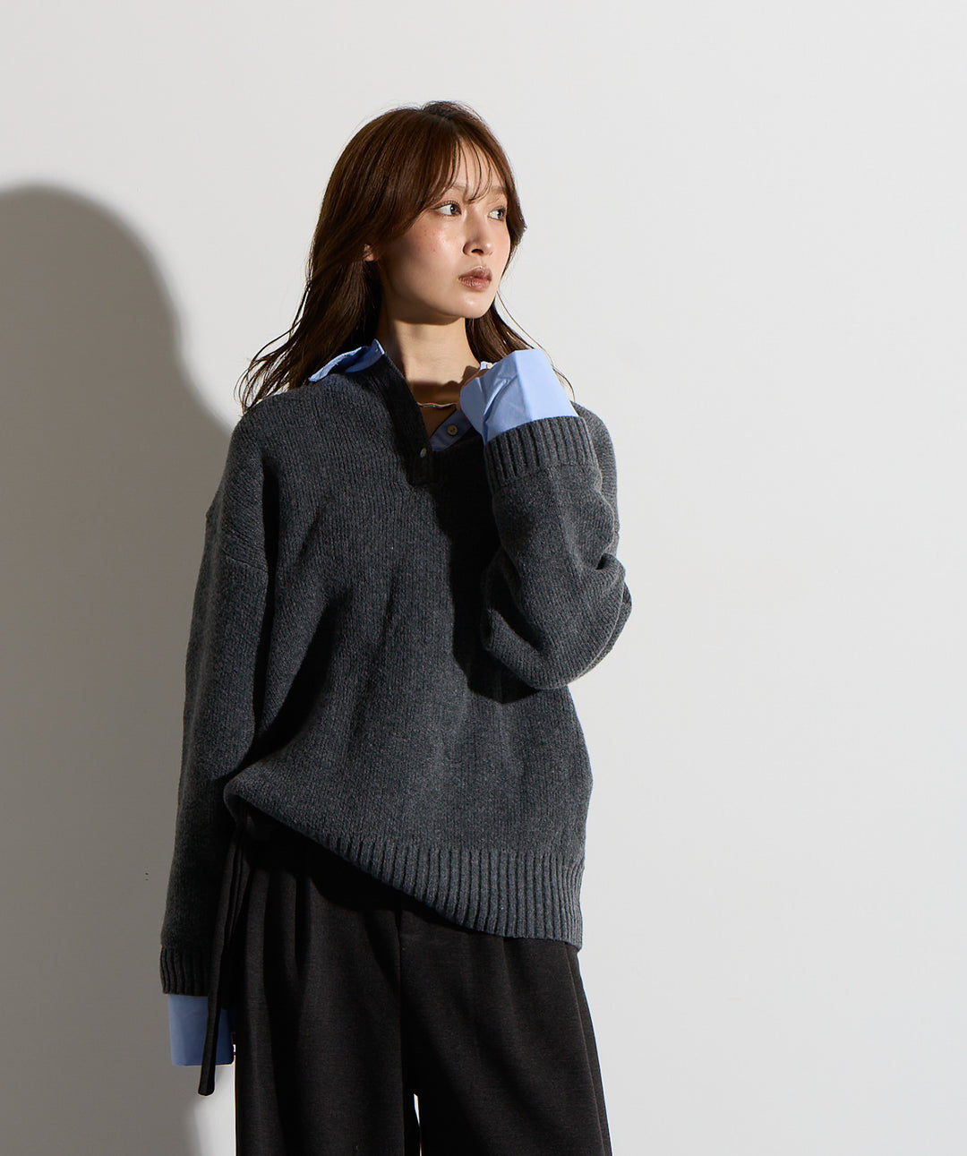 シャツドッキングニットポロ