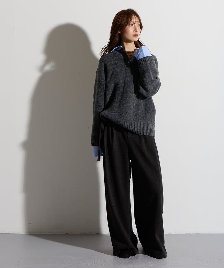 ウエストラップワイドパンツ