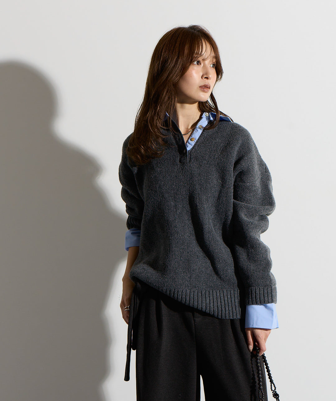 シャツドッキングニットポロ