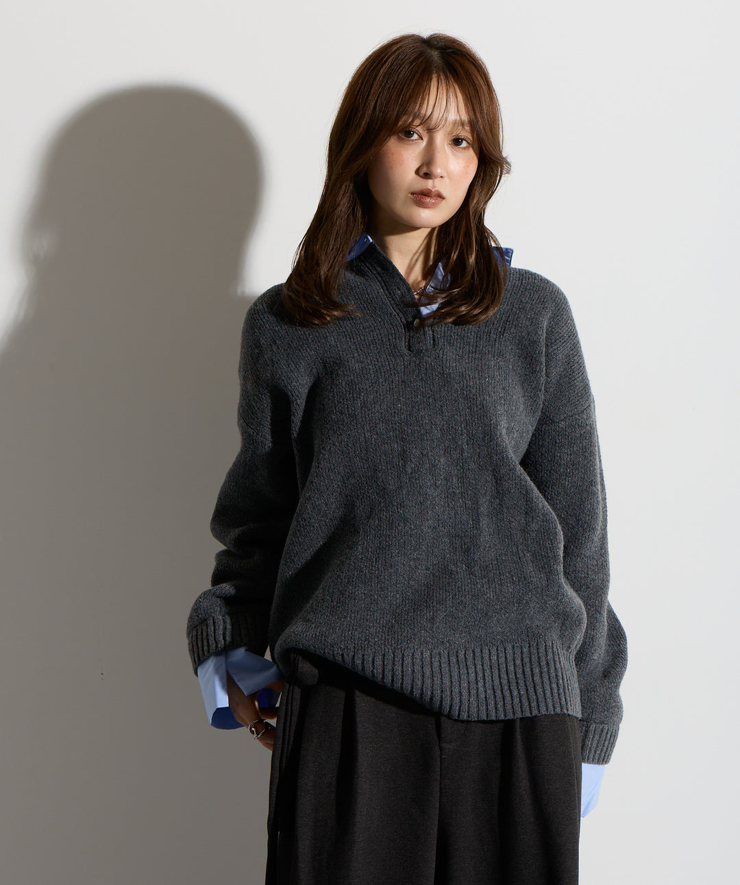 シャツドッキングニットポロ