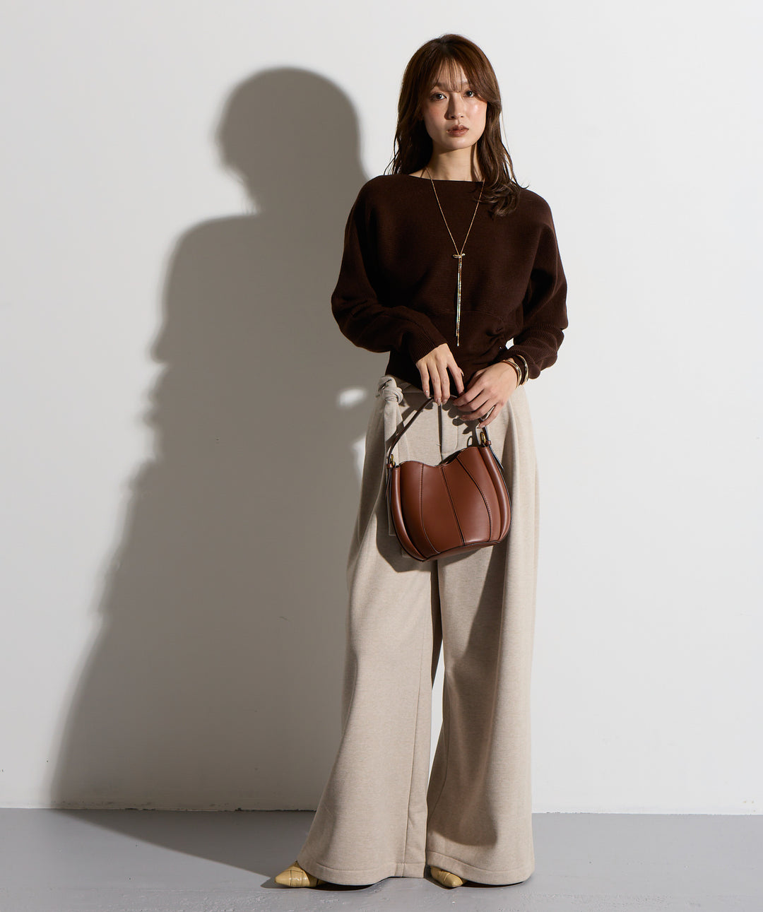 ウエストラップワイドパンツ