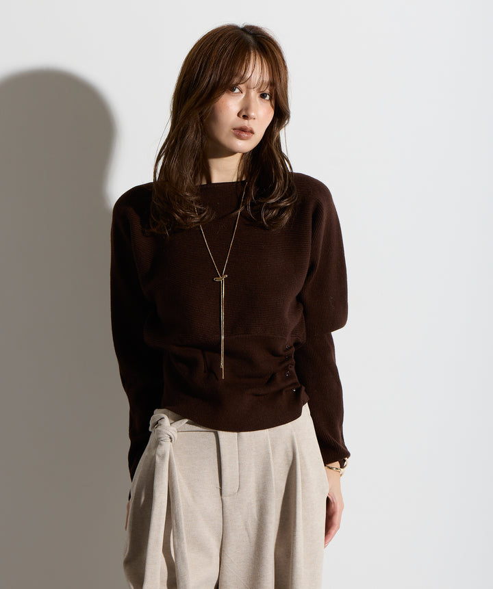 ウエスト切替デザインニット