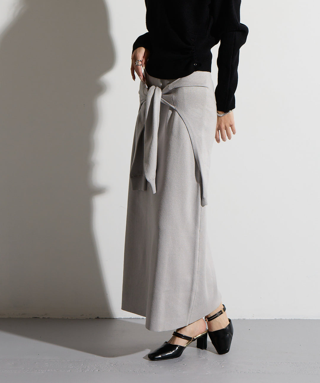 ウエストニットコンビスカート
