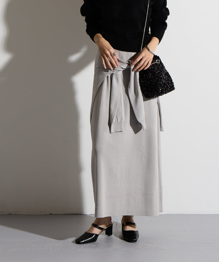 ウエストニットコンビスカート