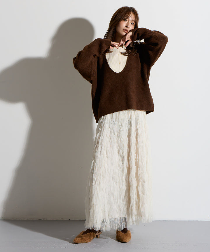 ワッシャーレーススカート