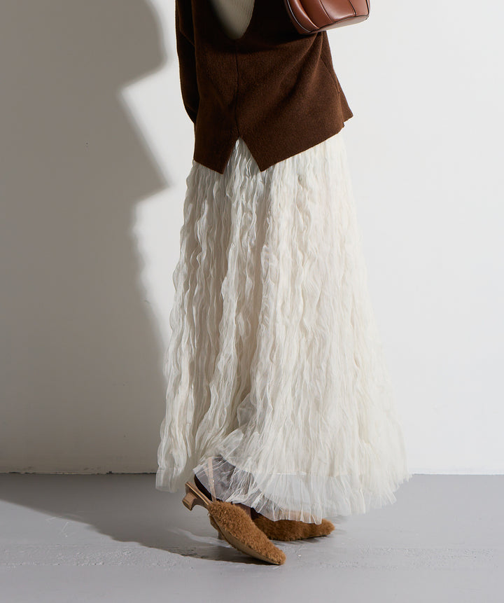 ワッシャーレーススカート