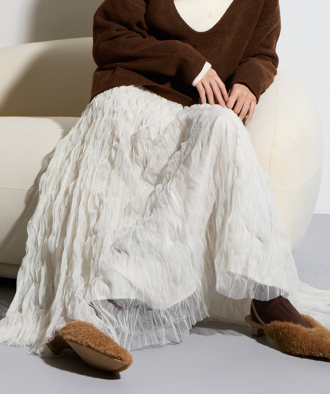 ワッシャーレーススカート