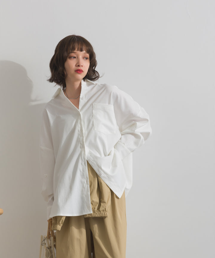 スリーブアレンジドレープシャツ