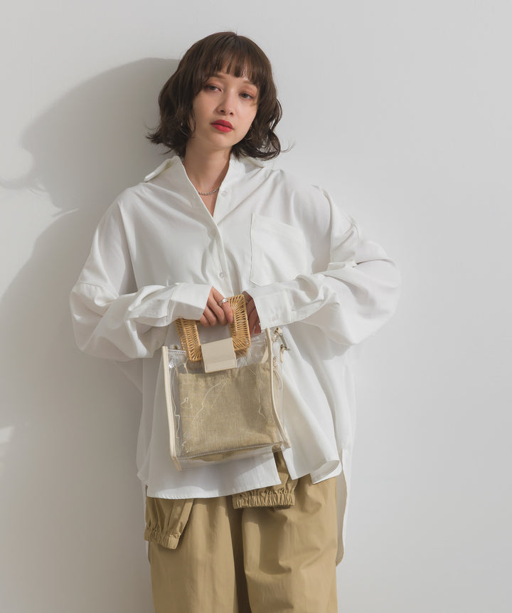 スリーブアレンジドレープシャツ