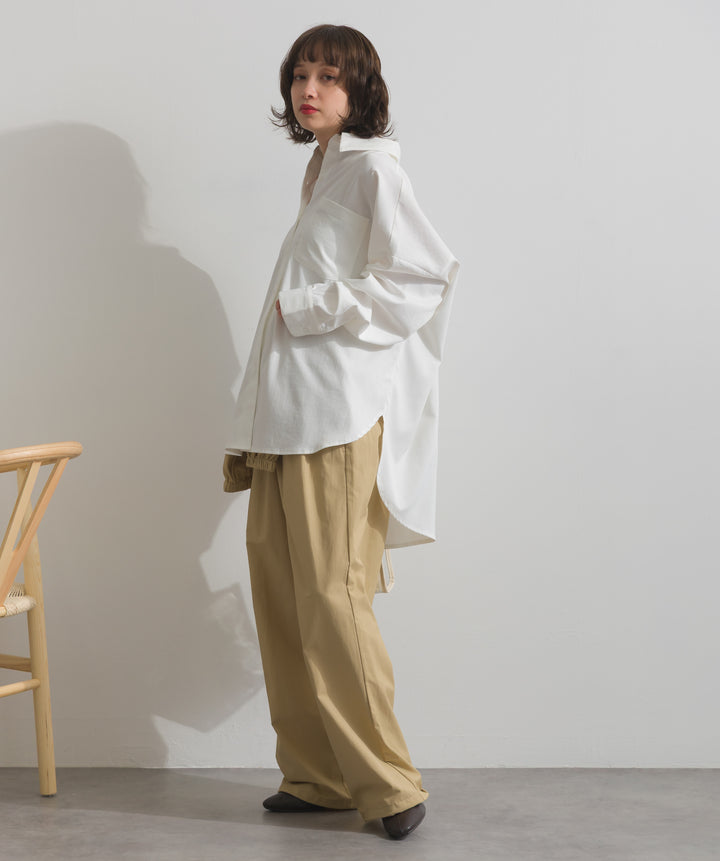 スリーブアレンジドレープシャツ