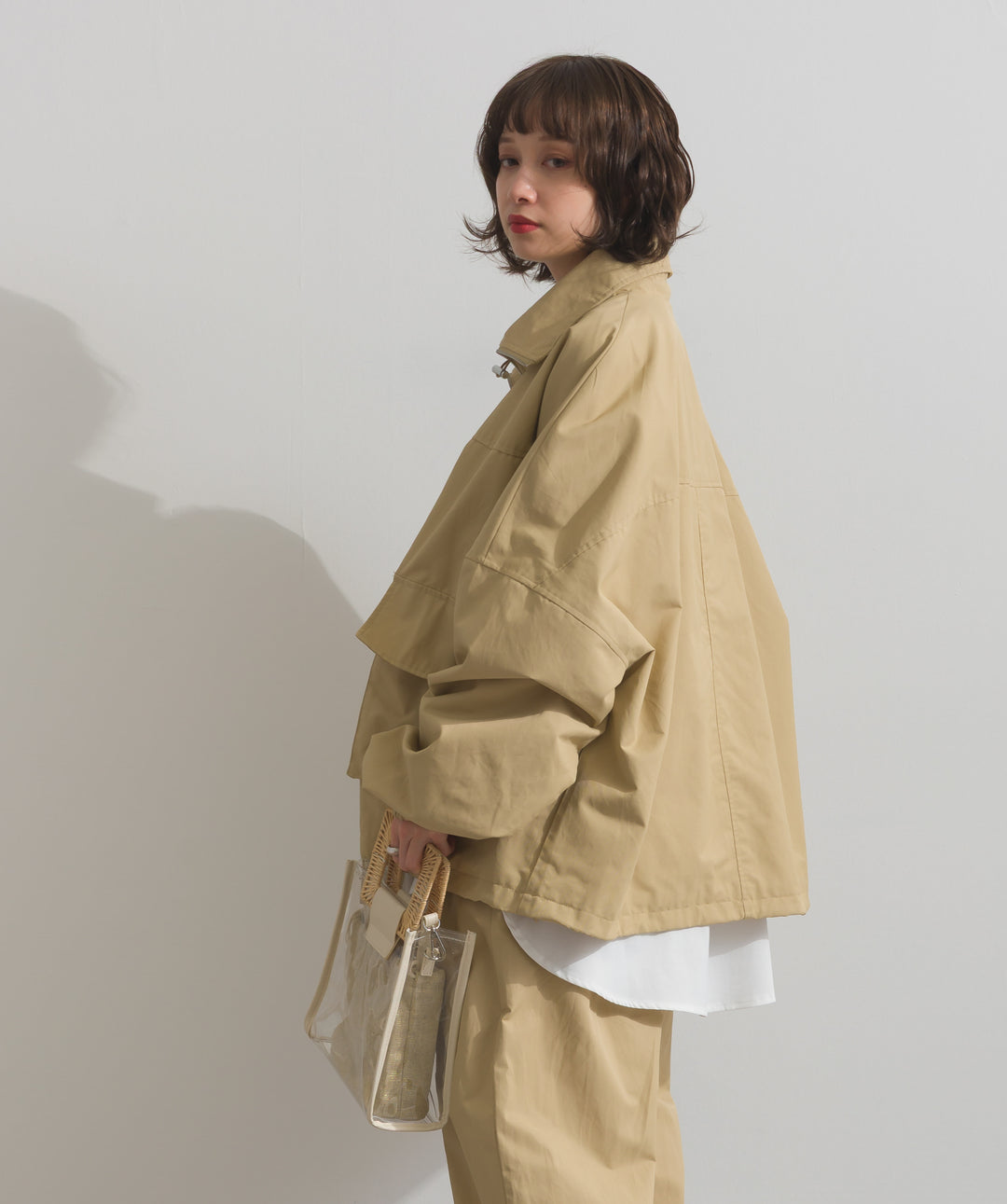 合繊ツイルスタンドジャッケット