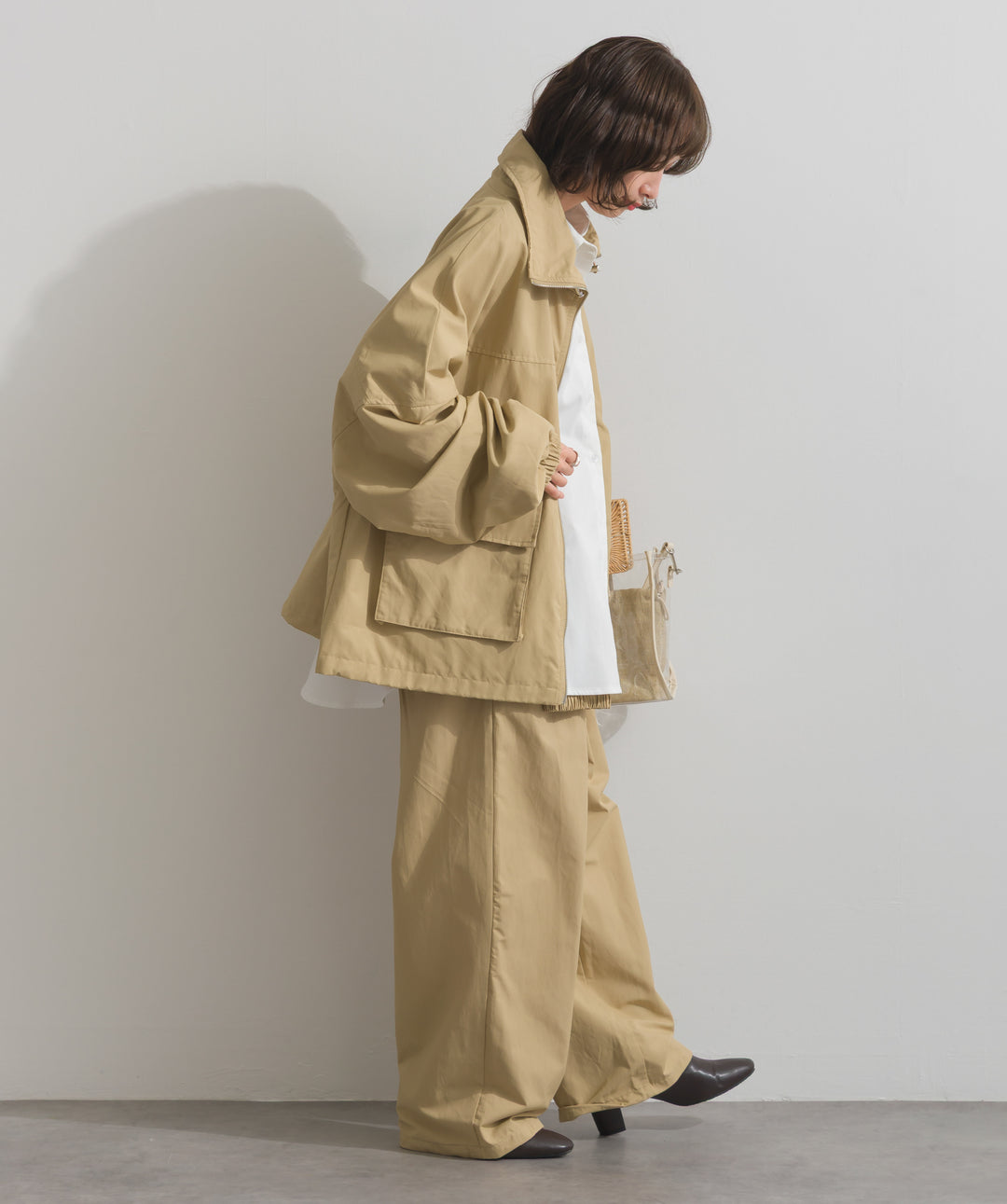 合繊ツイルスタンドジャッケット