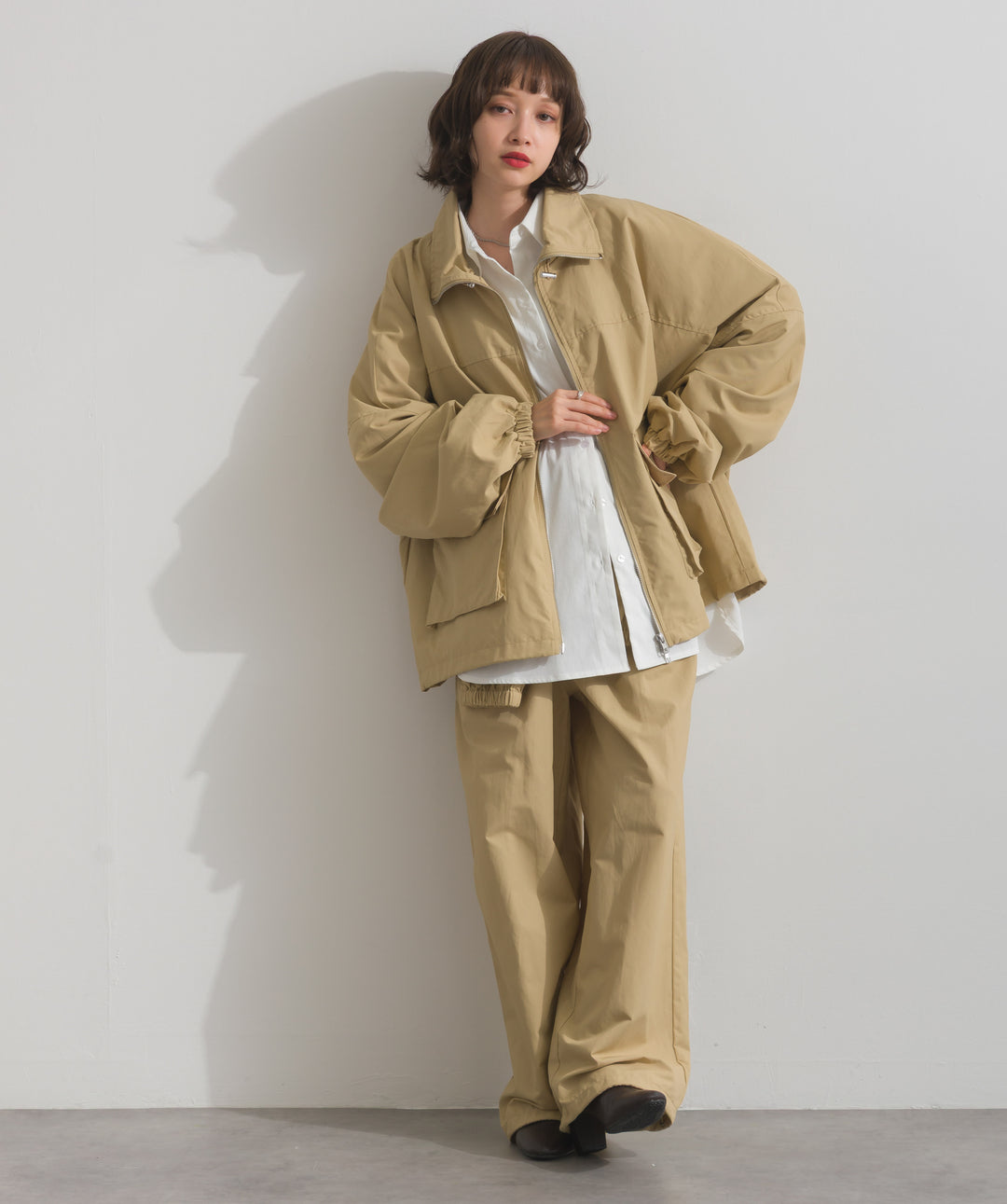 合繊ツイルスタンドジャッケット