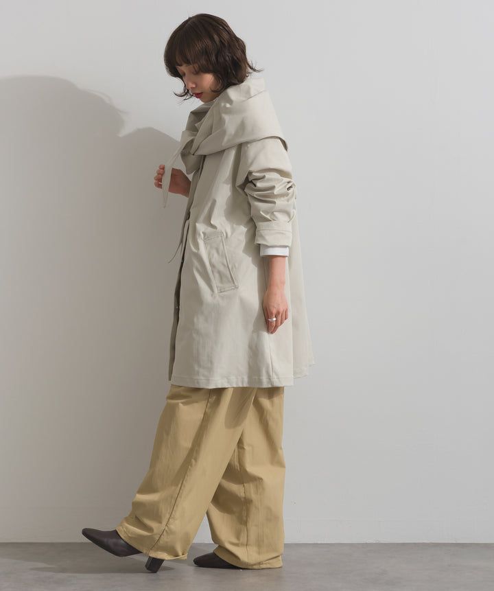 コンパクトツイルスカーフ付きコート