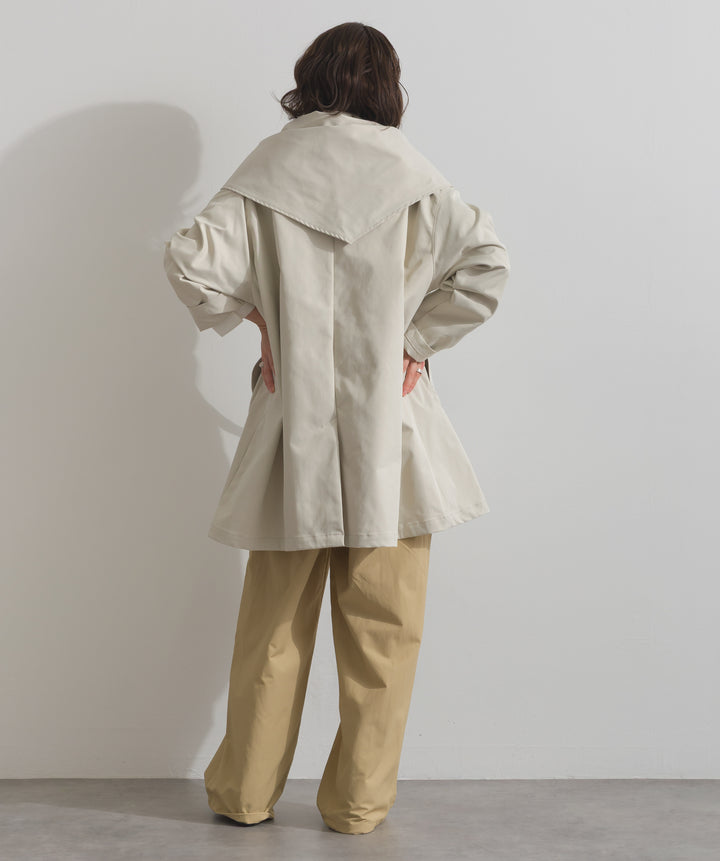 コンパクトツイルスカーフ付きコート