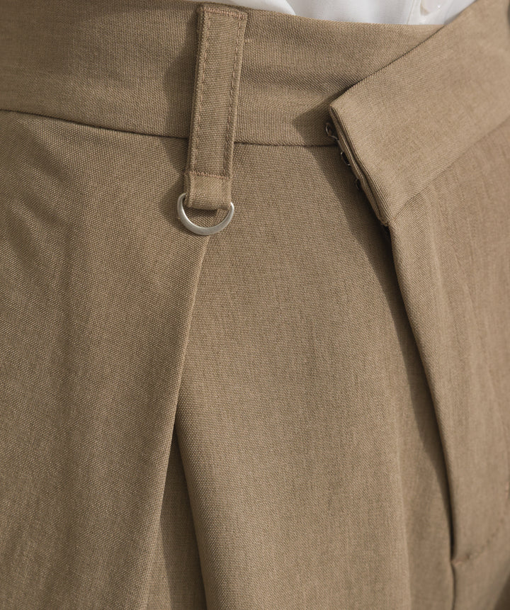 アシンメトリーウエストタックパンツ