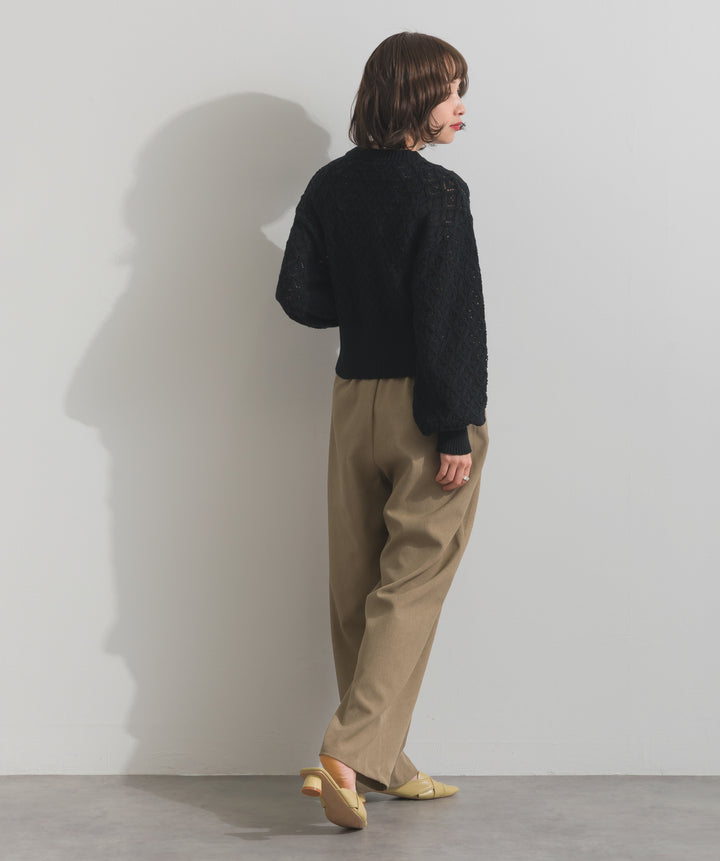 アシンメトリーウエストタックパンツ