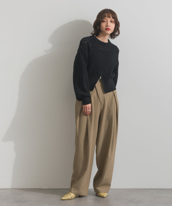 フロントスリットZIPニット