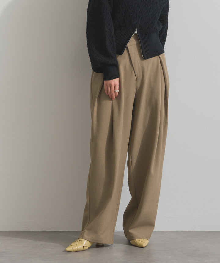 アシンメトリーウエストタックパンツ