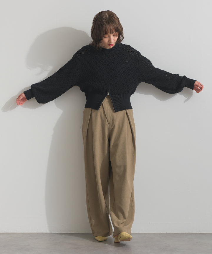 フロントスリットZIPニット