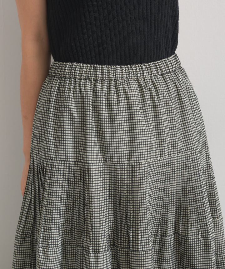 プリーツティアードスカート