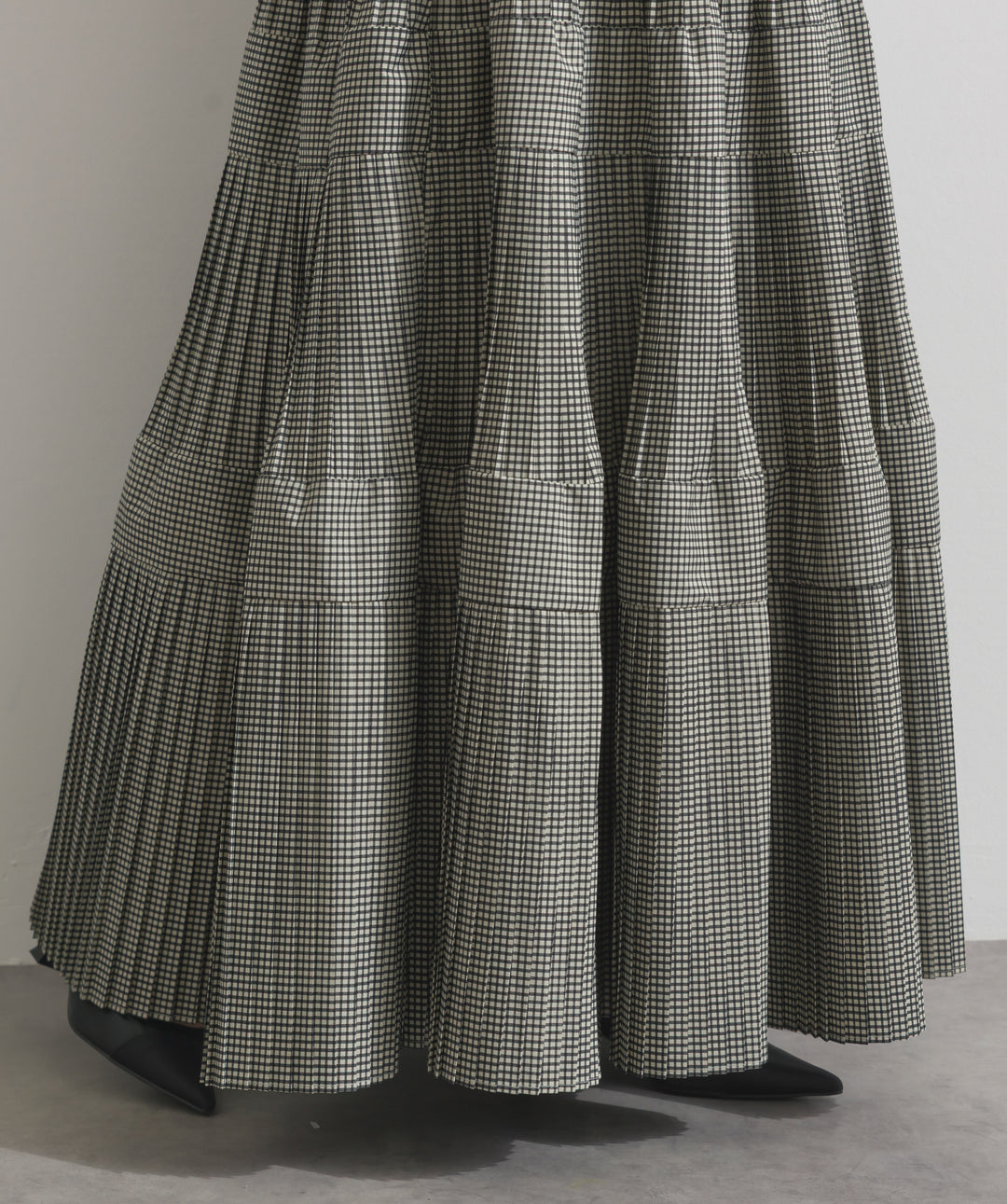 プリーツティアードスカート