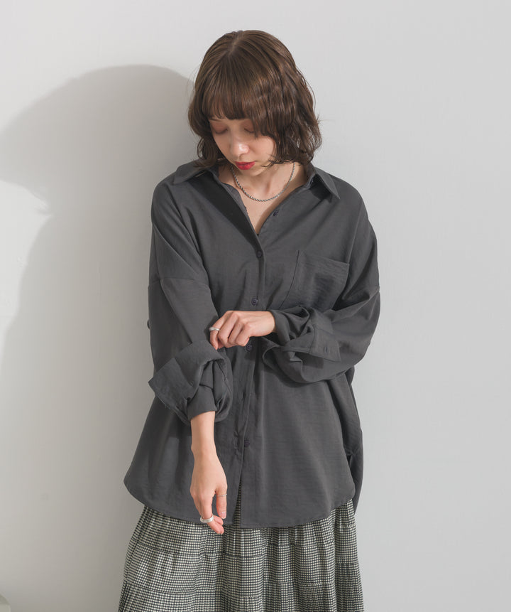スリーブアレンジドレープシャツ
