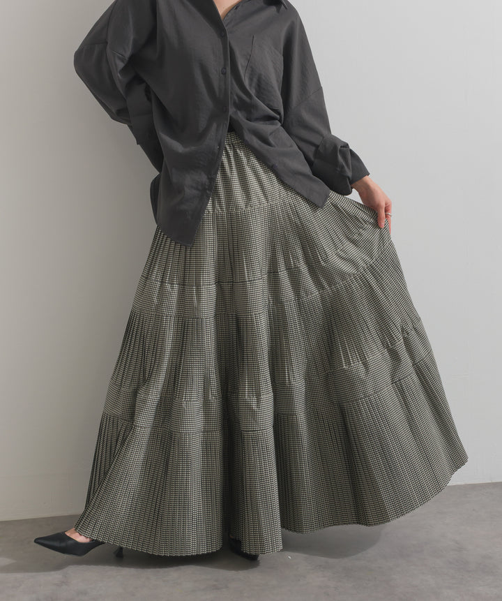 プリーツティアードスカート