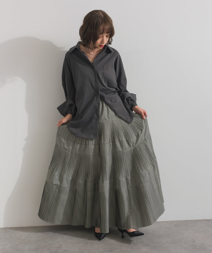 プリーツティアードスカート