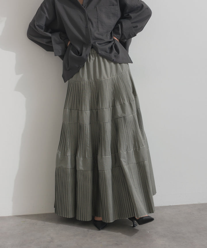 プリーツティアードスカート