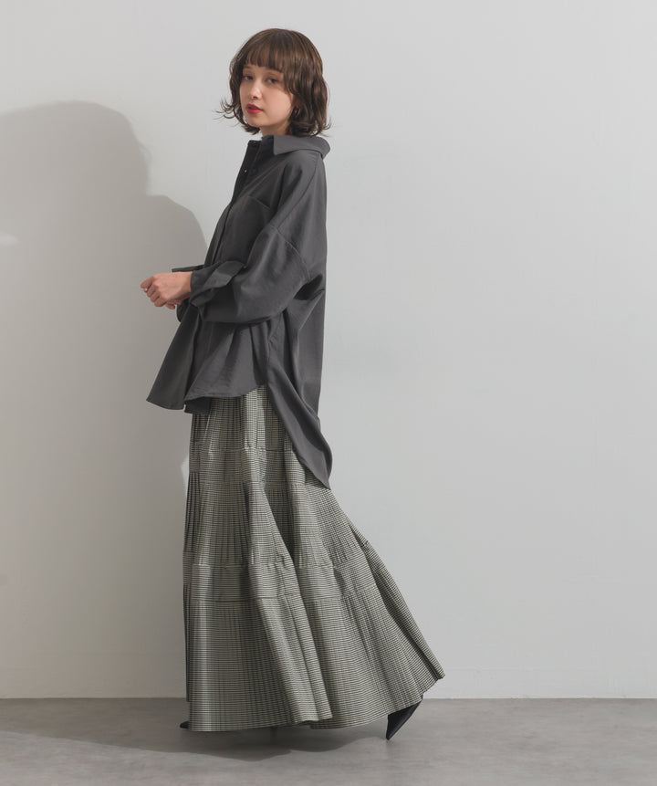 スリーブアレンジドレープシャツ