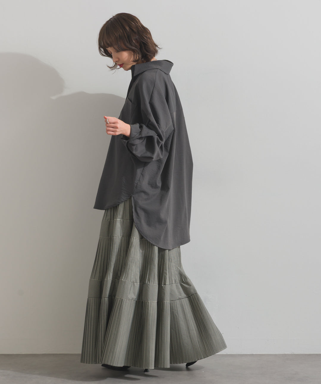 プリーツティアードスカート