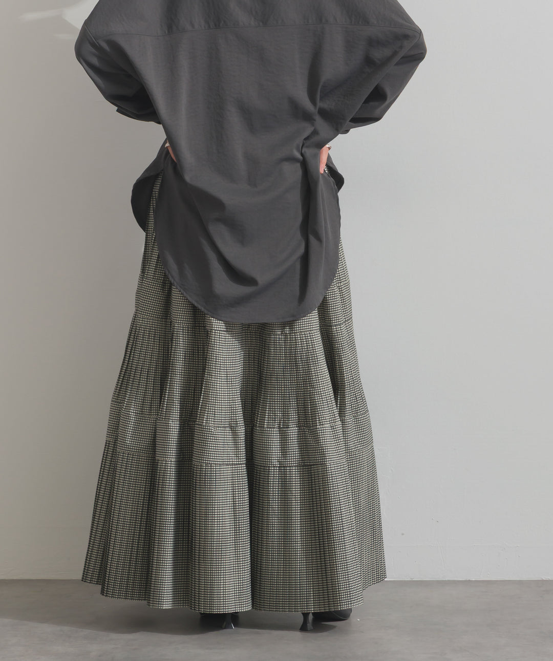 プリーツティアードスカート