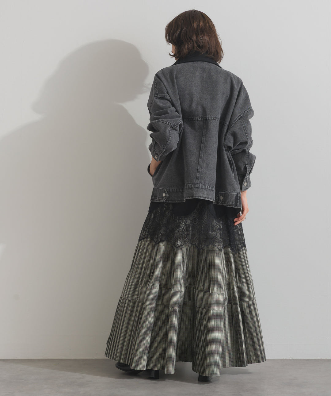 プリーツティアードスカート