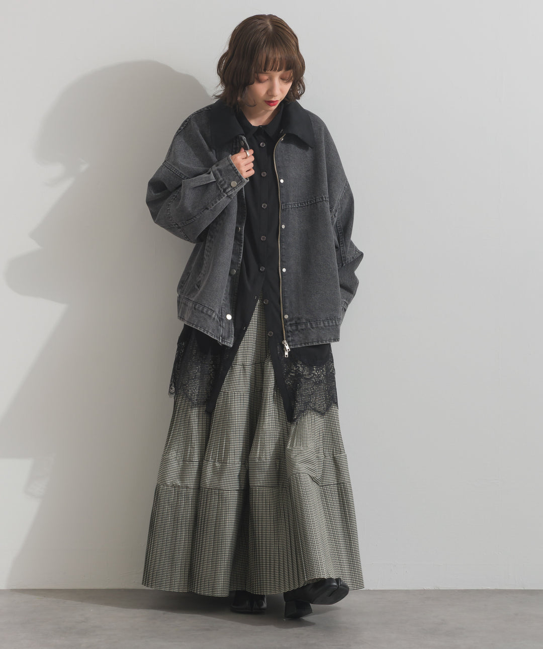 プリーツティアードスカート