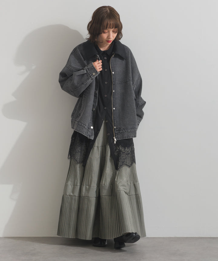 プリーツティアードスカート