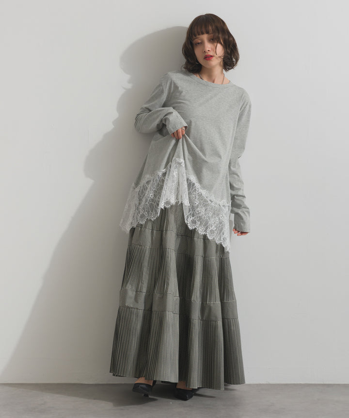 プリーツティアードスカート