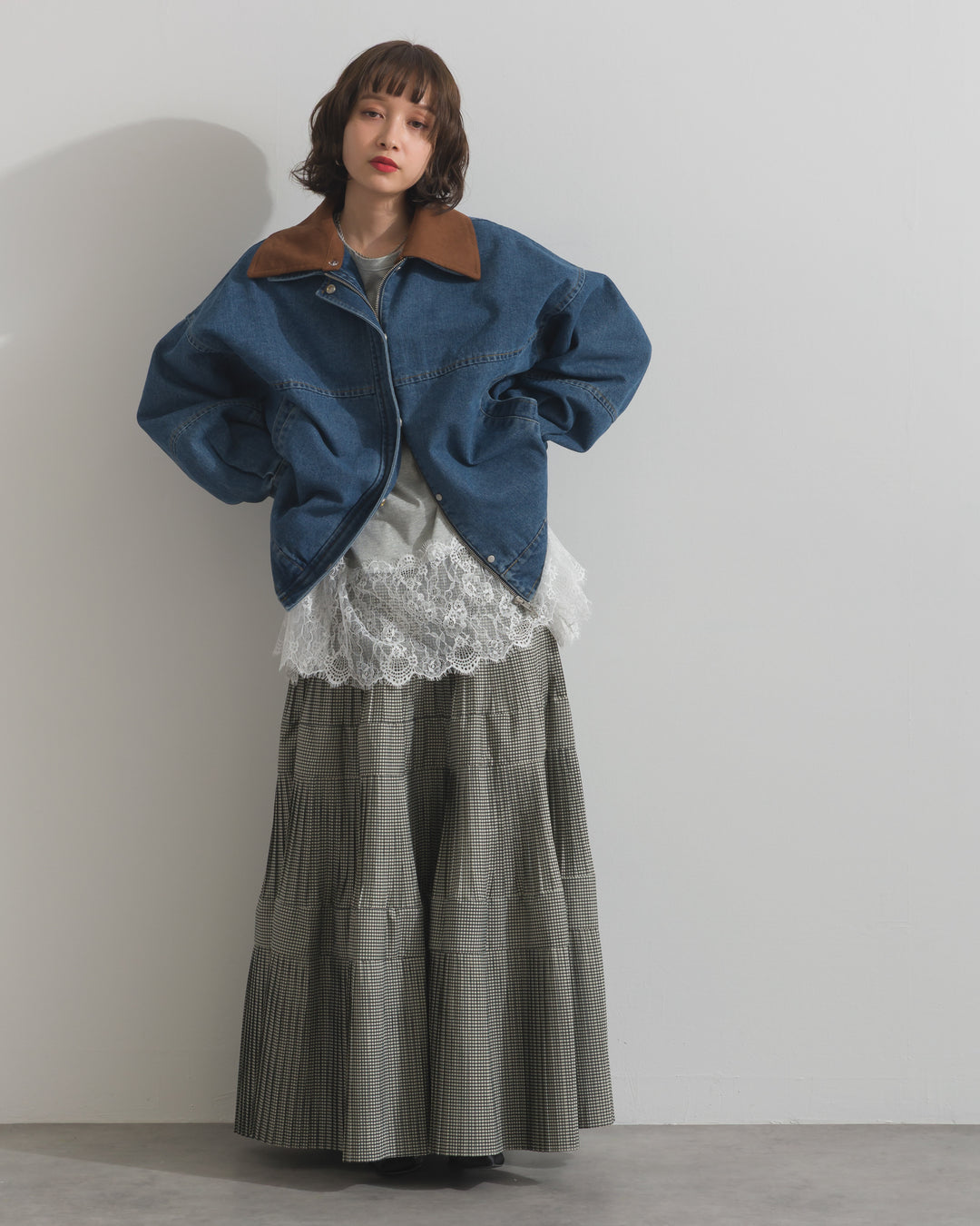 プリーツティアードスカート