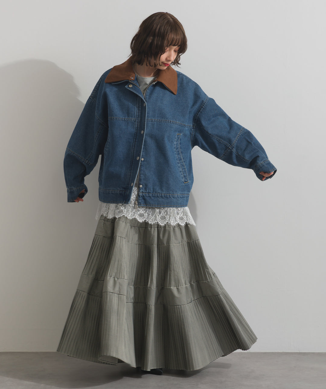 プリーツティアードスカート