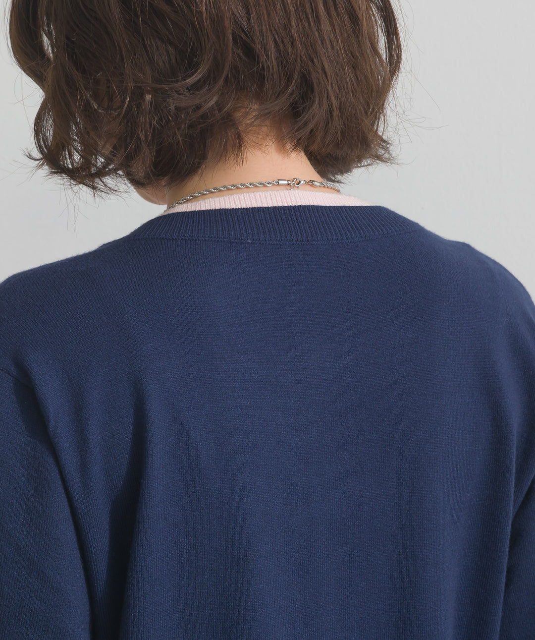 ニットレイヤード風カーディガン