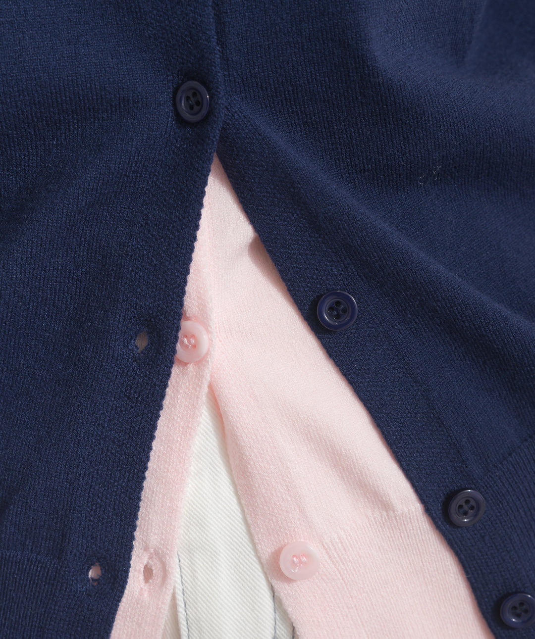 ニットレイヤード風カーディガン