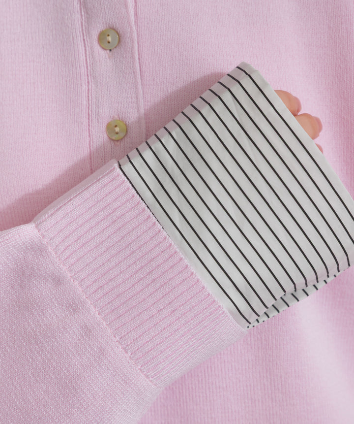 ストライプシャツドッキングポロ