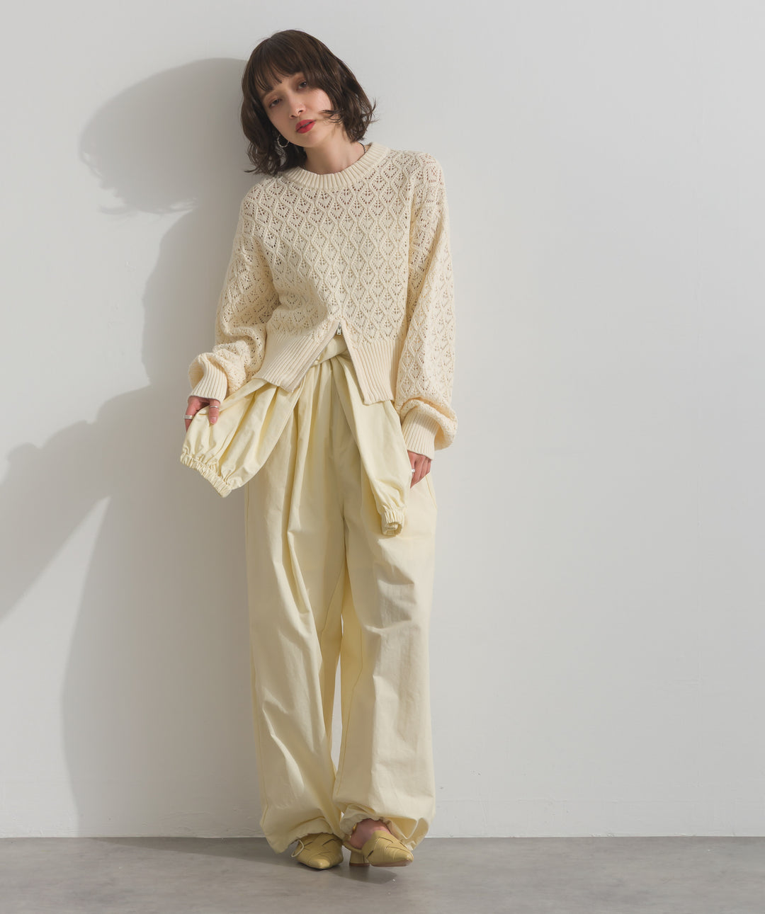 フロントスリットZIPニット