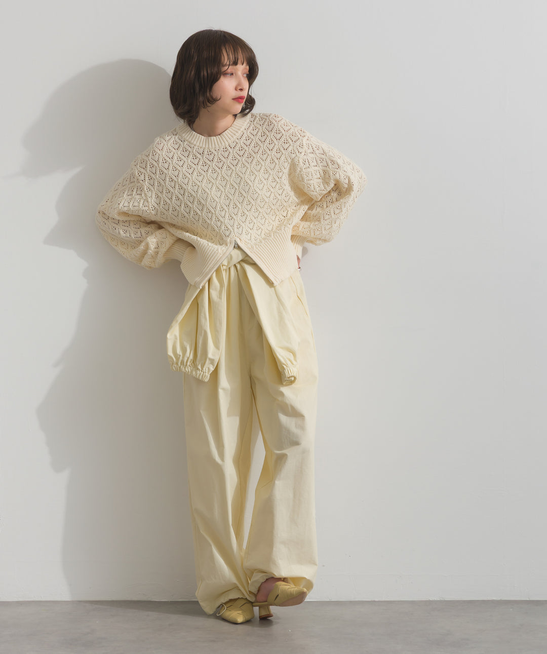 フロントスリットZIPニット