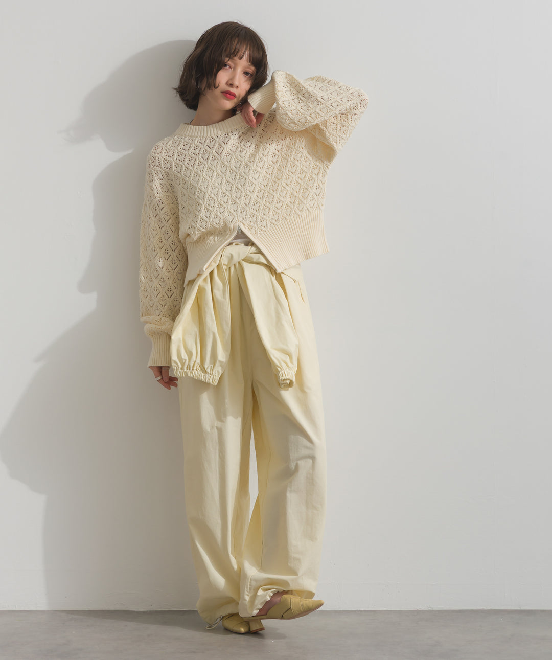 フロントスリットZIPニット