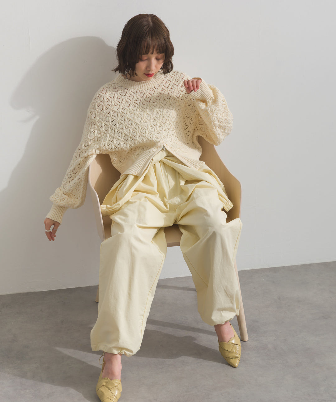 フロントスリットZIPニット