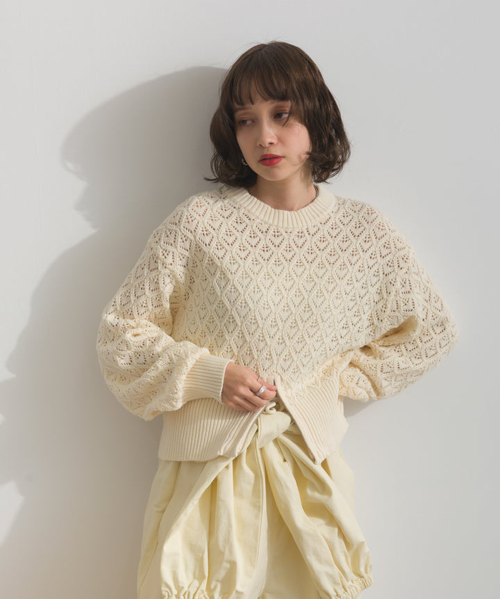 フロントスリットZIPニット