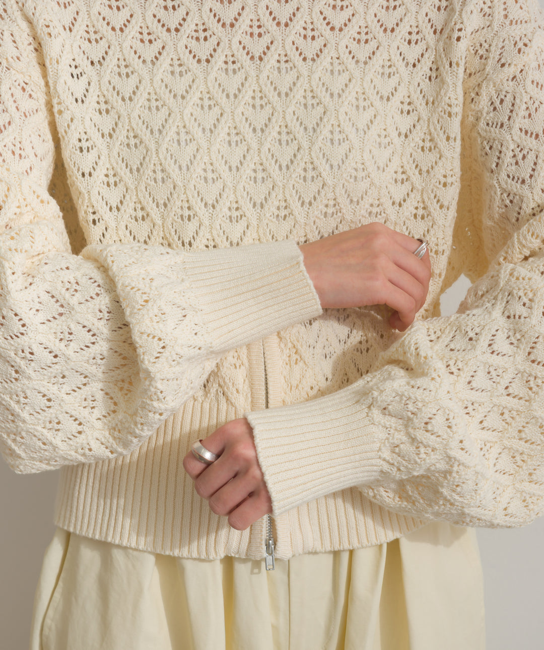 フロントスリットZIPニット